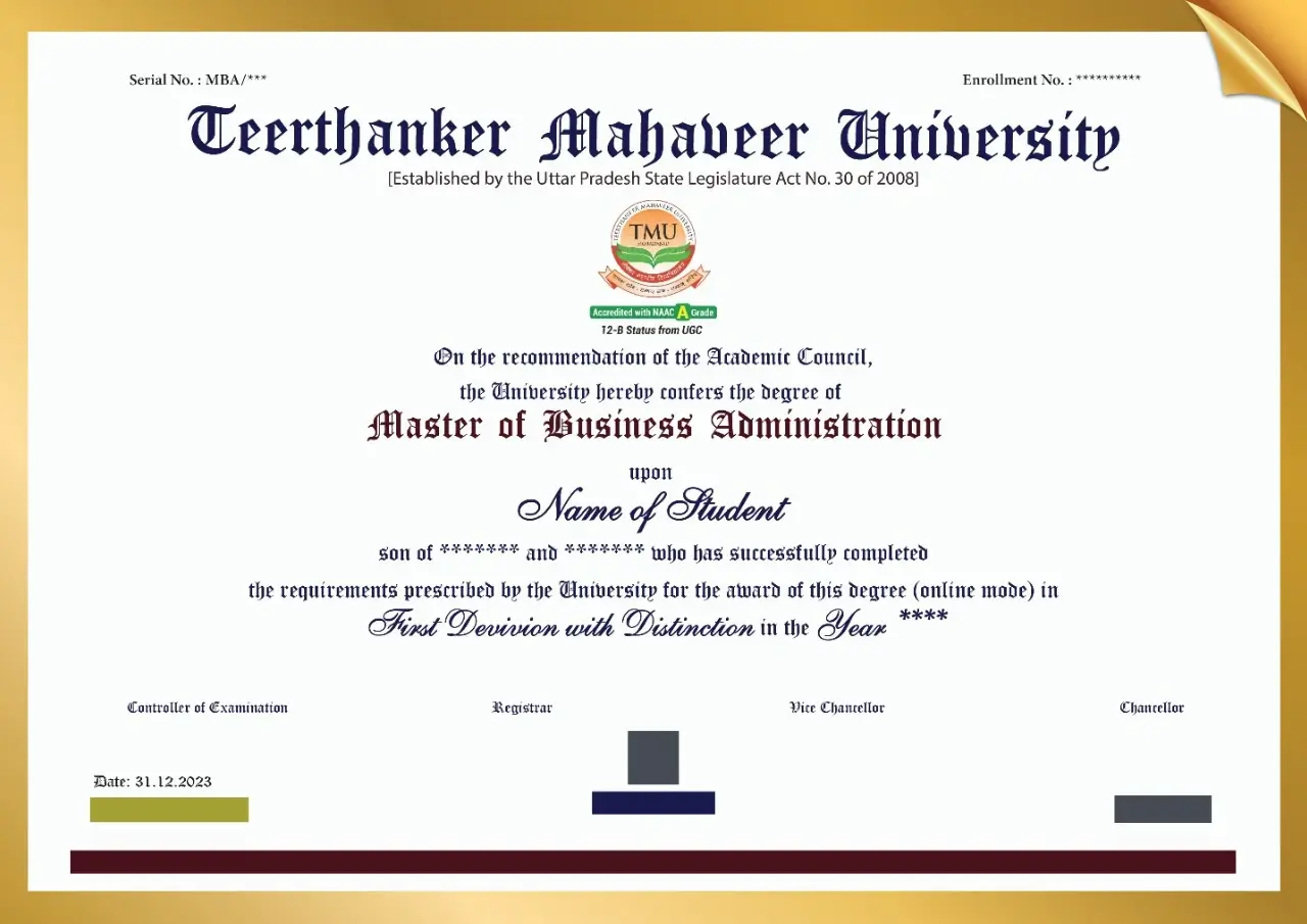 TMU Degree Certificate